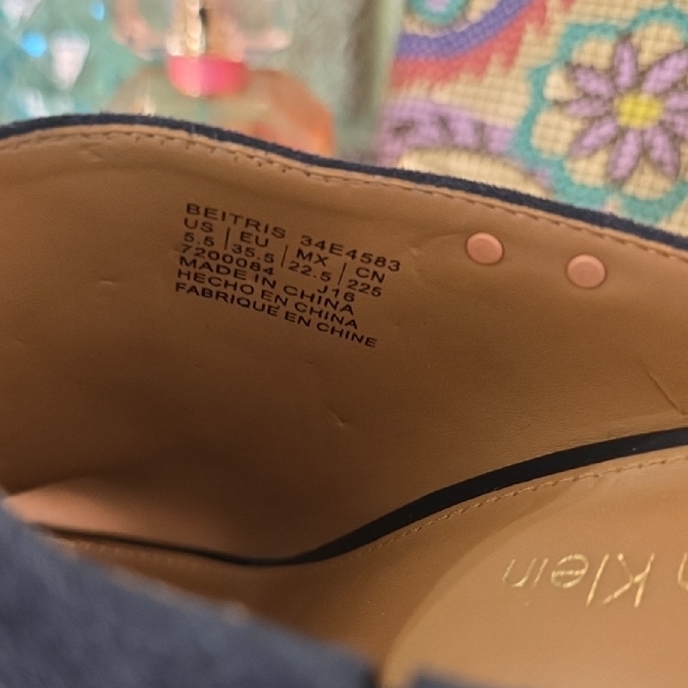 Calvin Klein Collection Navy Suede BEITRIS Mules - Picture 13 of 14